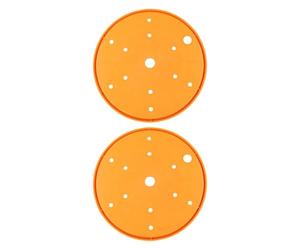 URPIZY Lot de 2 inserts de pot de fleurs pour économiser le sol et le drainage - Insert intérieur en plastique pour pots hauts - Améliore la croissance des racines - Jaune/orange
