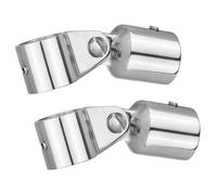 URPIZY Lot de 2 raccords Bimini Top en acier inoxydable 316, 2 poussoirs de serrage et joint oculaire pour tube rond de 22-25 mm, poli inoxydable pour bateaux