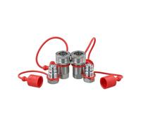 URPIZY Lot de 2 raccords rapides hydrauliques ISO7241-A NPT 1/4", 3/8", 1/2" à 3600 PSI, en acier au carbone galvanisé, pour la série Pioneer, pour l'agriculture et les engins de construction