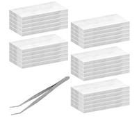 URPIZY Lot de 25 cotons ignifuges en coton avec pince pour foyers de table, 10,7 x 5 cm, ouate de rechange pour cheminées au bioéthanol et au gel