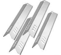 URPIZY Lot de 4 cache-brûleurs, plaque chauffante réglable en acier inoxydable pour barbecue, diffuseur de chaleur, pièces de rechange pour barbecue à gaz