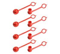 URPIZY Lot de 4 capuchons de protection hydrauliques rapides - Filetage M22 x 1,5 - En caoutchouc robuste - Pour machines agricoles, engins de chantier, automobiles - Rouge