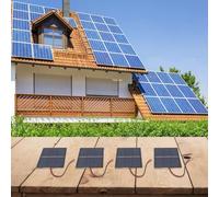 URPIZY Lot de 4 panneaux solaires 0,65 W 1,5 V en silicium polycristallin avec revêtement PET et câble de 15 cm pour projets de bricolage, petits appareils et applications extérieures, compact 60 x 80