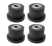 URPIZY Lot de 4 roulettes de rechange pour siège d'aviron - Appareil d'entraînement de fitness - Avec alésage de 8 mm - 27 x 41 x 41 mm - Noir