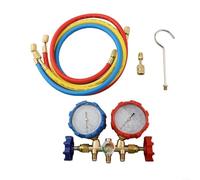 URPIZY Manifold Kit de mesure de climatisation pour R410A R32 R404A pour réfrigérant R134A Test de pression Diagnostic Manomètre avec 3 tuyaux et accessoires (B)