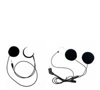 URPIZY Microphone pour casque de moto Cardo Audio Set, système de microphone filaire de 1 m de long, option fil souple et dur, construction en mousse noire, pour Interco