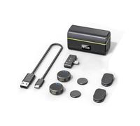 URPIZY Microphone sans fil pour DJI Action 5 Pro, Pocket3, Osmo360, compact, transmission audio claire, matériau ABS, avec sac de chargement et récepteur