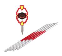 URPIZY Miroir de test de biais en alliage d'aluminium de remplacement pour mesure de station totale, ensemble de jauge à 4 broches avec une constante de 17,5 mm