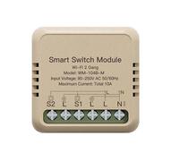 URPIZY Module Smart Switch - Compatible avec HomeKit Alexa SmartThings - Double contrôle - Basé sur Tuya - Pour interrupteur traditionnel - 4 x 4 cm