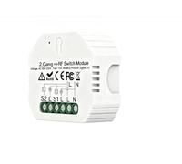 URPIZY Neutral Line Module d'interrupteur Wi-Fi Smart Home, 1/2 voies, 2 compartiments, pour hub Zigbee, commande vocale avec Alexa et application Smart Life, compatible avec TUYA, pour appartements