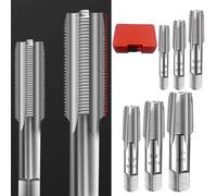 URPIZY NPT Jeu de 6 filières filetées en acier inoxydable avec tailles 1", 3/4", 1/2", 3/8", 1/4", 1/8" pour des filetages propres et précis dans le domaine sanitaire et mécanique, i