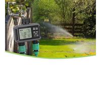 URPIZY Ordinateur d'arrosage avec 2 sorties programmables séparément, mode automatique et manuel, retardateur de pluie, pour jardin, pelouse et serre, étanche IPX5, boîtier ABS
