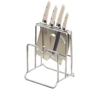 URPIZY Organisateur de cuisine pour couverts et planche à découper, porte-couverts pliable avec compartiments pour couteaux, planches et couvercles de poêle, peu encombrant, stable, pas de montage