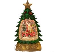 URPIZY Ornement de boule à neige lumineuse pour la décoration du sapin de Noël, boule à neige fabriquée en résine qui embellit les vacances avec un charme festif accrocheur (voiture verte)