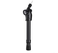 URPIZY Pompe à main portable pour basket-ball, football et volley-ball avec manomètre, double effet Gonflage rapide, poignée ergonomique en métal et plastique Accessoire de sport Noir (A)