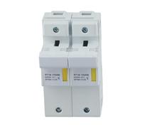 URPIZY Porte-fusible sur rail DIN 125 A RT18-125AM en plastique ignifuge et cuivre, protection contre les surcharges et les courts-circuits, guidage de ligne sécurisé pour installation domestique et