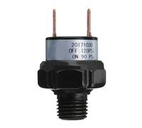 URPIZY Pressostat pour compresseur d'air 1/8" NPT Connecteur Alliage d'aluminium Régulateur de pression automatique 12 V CC pour suspension de courant d'air Noir