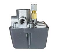 URPIZY Pressostat pour compresseur d'air 220 V 6-8 bar 20 A Régulateur de pression 4 voies avec valve de décharge Montage horizontal pour atelier et chantier Noir