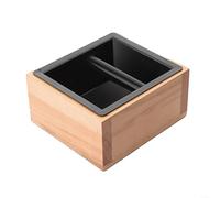 URPIZY Récipient à café expresso en bois - Récipient à café - Collecteur de marc de café amovible - Récipient pour porte-filtre Barista - Accessoires