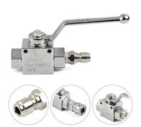 URPIZY Réducteur de pression pour nettoyeur haute pression 3/8" 4500 PSI en acier au carbone et acier inoxydable avec fermeture rapide pour outils de jardin