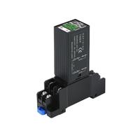 URPIZY Relais temporisé d'affichage numérique 220 V avec socle, contrôle à double temps et retard de cycle, boîtier PC robuste, ignifuge, résistant aux chocs, affichage LED pour un réglage facile