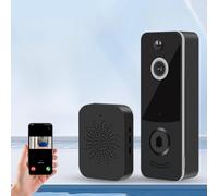 URPIZY Sonnette de porte Wi-Fi intelligente avec intercom vidéo HD et batterie longue durée, interphone sans fil avec notifications instantanées et stockage cloud pour la sécurité de la maison