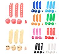 URPIZY ST Cache-micro à bobine simple pour guitare électrique 48/50/52 mm, 1 bouton de volume et 2 boutons de réglage de tonalité, capuchon d'interrupteur, pour guitares de style SSS, plastique, kit