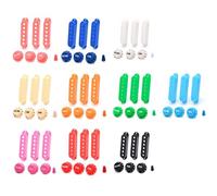 URPIZY ST-Lot de 3 housses de protection pour guitare électrique 48/50/52 mm avec 1 bouton de volume et 2 boutons de tonalité et embout de commutateur, en plastique, noir/blanc/bleu/bleu clair/orange