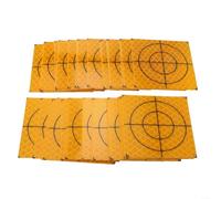 URPIZY Surveying Reflector Target Sheet for Total Station Monitoring System Construction Engineering Bridge Tunnel Building Slope Measurement 100 pièces Jaune (60 x 60 mm)