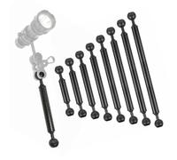 URPIZY Tige de caméra d'action de plongée avec deux articulations sphériques et fonction flottabilité pour photographie sous-marine - Fibre de carbone et alliage d'aluminium - Diamètre : 20 mm