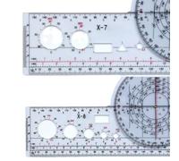 URPIZY Traceur rotatif pour l'aviation : mesure de vitesse, de direction et de distance pour les avions X-8/X-7, calculatrice en plastique transparent, environ 31,8 x 11,8 cm
