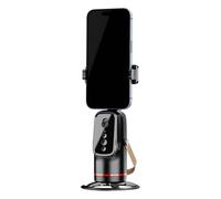 URPIZY Trépied de suivi automatique avec fonction de rotation à 360 ° pour smartphones (65 x 90 mm), batterie rechargeable (1800 mAh, 2,5 à 3 heures d'autonomie), compact et léger pour le streaming en