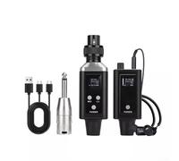 URPIZY UHF Système de moniteur intra-auriculaire sans fil, 16 canaux, modulation numérique, kit rechargeable portable pour échantillon de bande de studio et performance en direct (One to one)