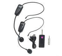 URPIZY UHF U12F Kit de microphone sans fil rechargeable pour enseignants, conférence, podcast, yoga, danse, cours de jeu, affichage LED, portée de 50 m, autonomie de la batterie 8 heures