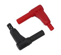 URPIZY Une paire de fiches bananes mâles à angle droit isolées à angle droit de 4 mm pour connecter des câbles de mesure multimètre, accessoires de prise