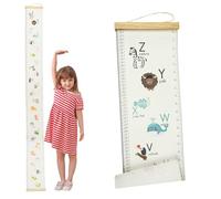 urplex Règle de mesure à suspendre pour enfants, tableau de croissance de la taille de bébé, tableau de hauteur à suspendre au mur, toile amovible, bois
