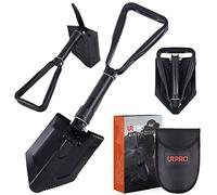 URPRO Pelle Pliante avec Pioche, Poignée et Lame Portable en Acier au Carbone, Survie, Retranchement, Militaire, Outil de Tranchée, pour Camping, Jardinage, Creuser, Boue et Neige