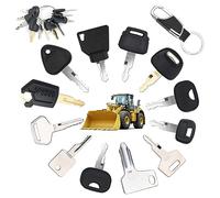 URQAT Clés D'allumage de Remplacement, 12PCS Universelle Clés de Commutateur D'allumage de Rechange, Clés de Démarrage Rechange du Commutateur D'allumage pour Bobcat/Liebher/Kobelco/Équipement Lourd