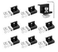 URQAT Support Montage Panneau Solaire en Z, Lot de 8 Fixation Panneau Solaire 30mm, Supports en Z Modules Solaires avec Clé Hexagonale, Kit de Supports de Panneau Solaire pour Toiture, Mural