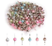 URROMA 120 Mini Attaches à Perles Colorées, Goupilles Fendues Fond Rond Papier Artisanat Bricolage Estampage Scrapbooking, 12.5mm