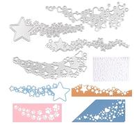 URROMA 4 PCS Dentelle Métal Matrices de Découpe, Empreintes de Chien Creux Love Heart Star la Fabrication de Cartes Scrapbooking Album Papier DIY