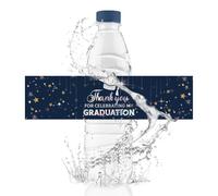 URROMA 50Pcs Étiquettes pour Bouteilles d'eau sur Le Thème de la Remise des Diplômes Merci D'Avoir Célébré Mes Autocollants de Remise de Diplôme Emballages de Boissons Imperméables