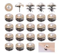 URROMA 60 Ensemble de Boutons en Perles Dorées Boutons sans Couture pour Vêtements Broches en Perles Amovibles Boutons Pression Réutilisables en Vrac Perles