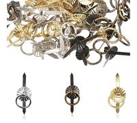 URROMA 60 Pcs Petit Collage Couleur brads Papier Fixations, 3 Couleurs Antique Papier Fixations brads tiroir poignée pour Clip tiroir Art Bricolage Artisanat décoration