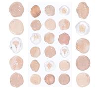 URROMA Clear Wax Seal Stickers, 54 Pcs Transparent Acrylic Amber Floral Theme Envelope Seals Stickers Adhesive Stamp Stickers for Christmas Wedding Invitations Party Supplies