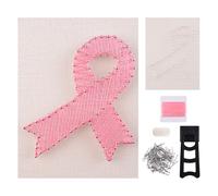 URROMA Kit de String Art pour Adultes Kit de Bricolage avec Ruban Rose 3D pour la du Cancer du Sein Fournitures d'art en Ficelle pour Décoration Murale de Noël Cadeau Unique