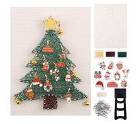 URROMA Kit de String Art pour Adultes Kit de Bricolage pour Sapin de Noël avec Pendentifs 3D Kits de Loisirs Créatifs pour Adultes Fournitures d'art en Ficelle pour Décoration
