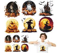 URROMA Lot de 12 écussons thermocollants à repasser sur le thème de l'horreur sur le thème de l'horreur pour t-shirts, vêtements, sacs, décoration à faire soi-même