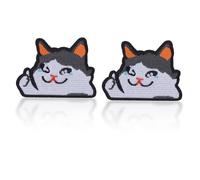 URROMA Lot de 2 écussons de Moral de Chat avec Crochet et Boucle, Patchs Militaires Tactiques drôles brodés pour Sacs à Dos, Gilets, Chapeaux