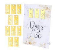 URROMA Panneau Days Until I Do pour Mariage - 13x18 cm, Calendrier de Compte à Rebours, Cadeau de Fiançailles pour Couples